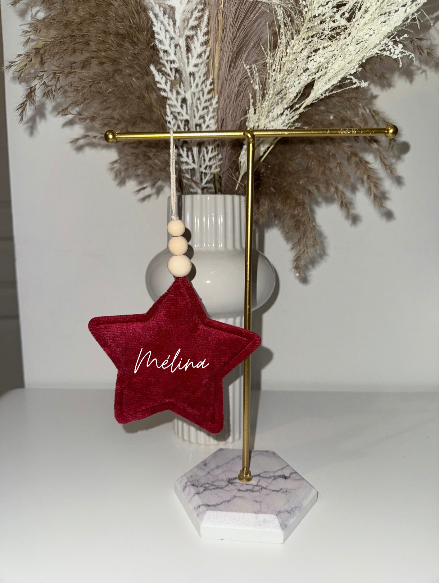 Étoile de Noël personnalisée – rouge
