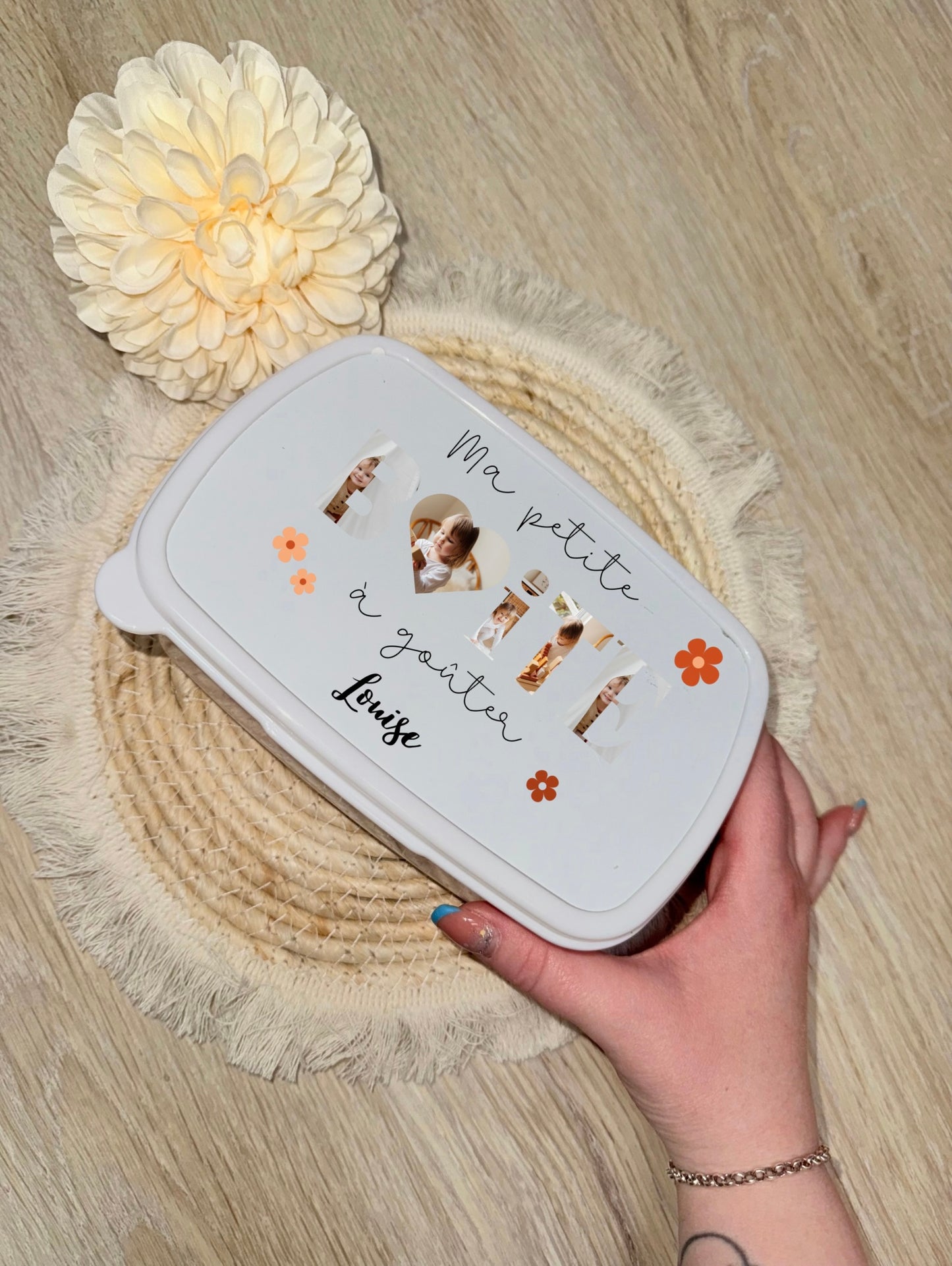Boîte à goûter personnalisée