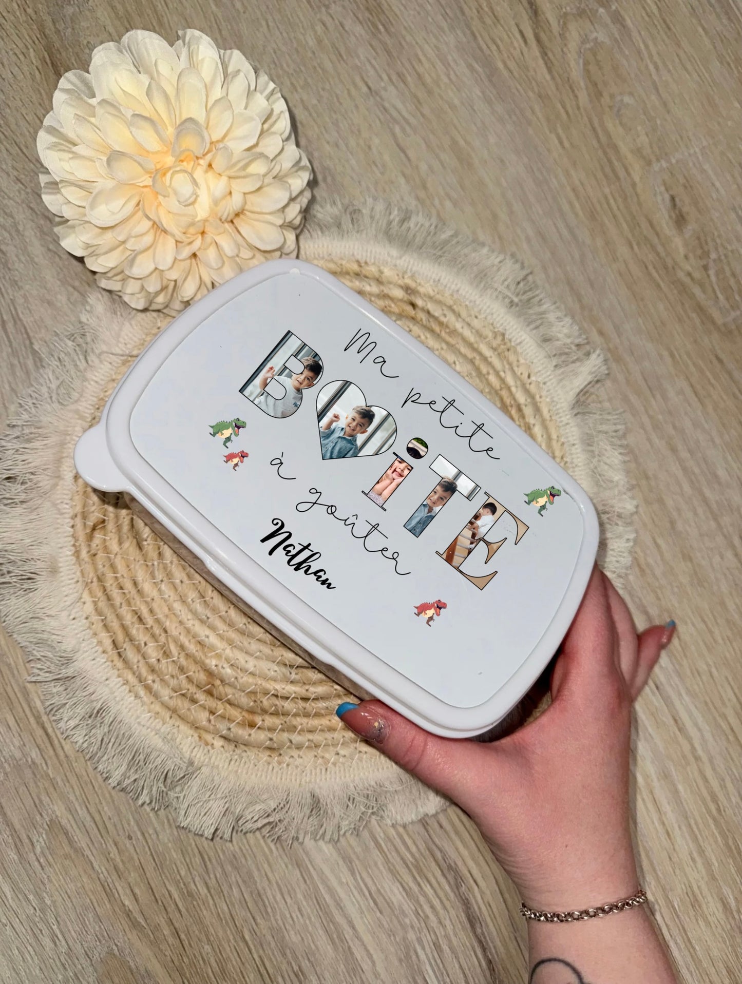 Boîte à goûter personnalisée