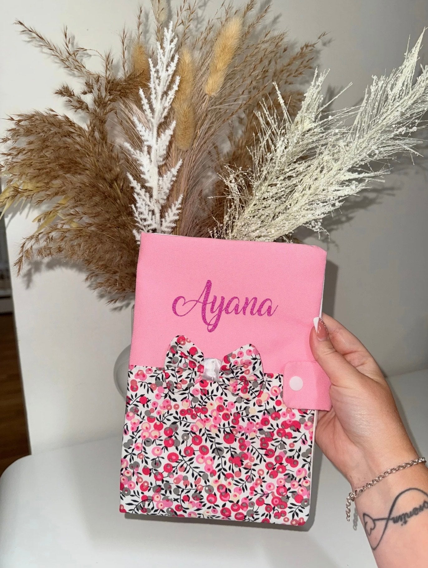 Protège carnet de santé - Rose