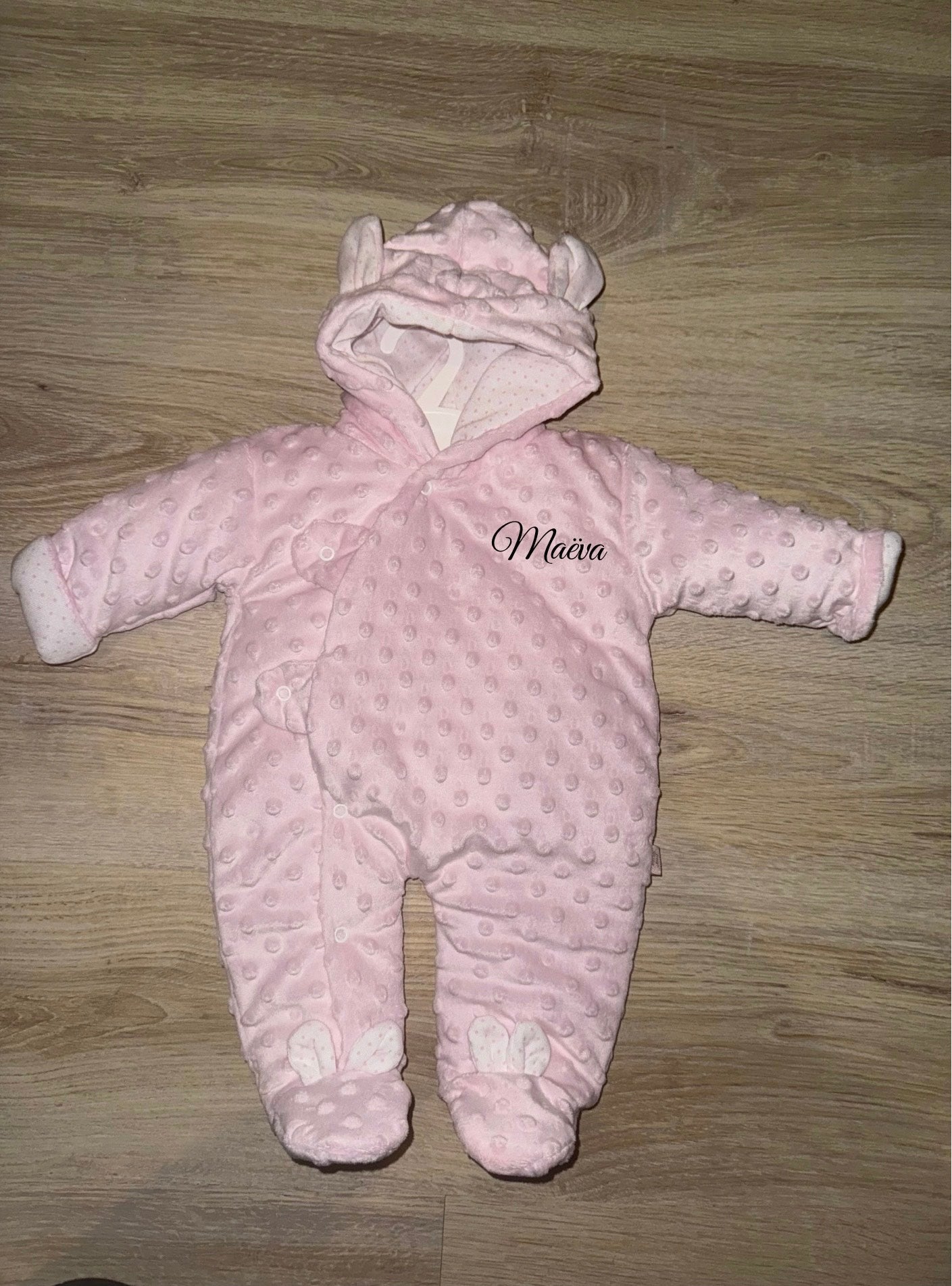Combinaison pilote en minky personnalisée