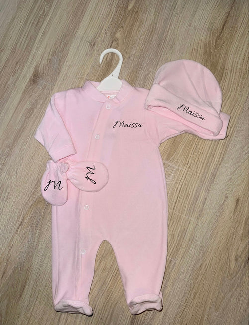Ensemble 3 Pièces en Velours personnalisé