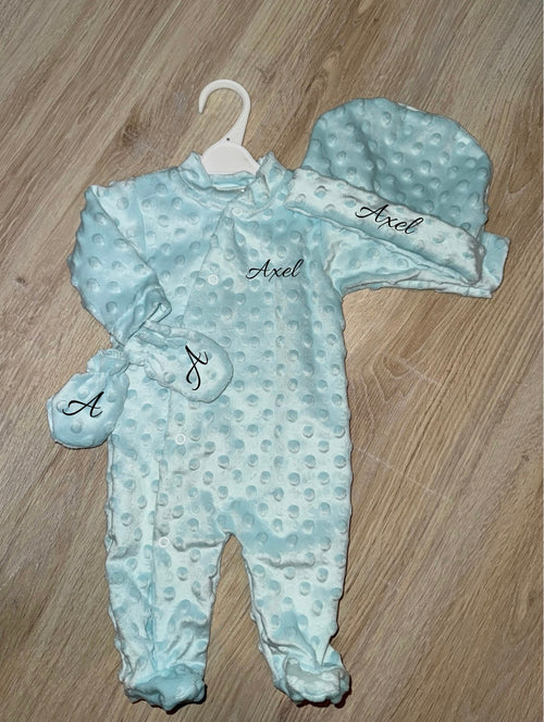 Ensemble 3 Pièces minky personnalisable