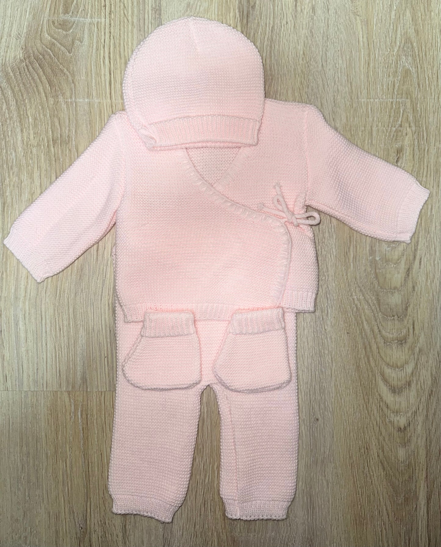 Ensemble Naissance 4 pièces en laine personnalisé