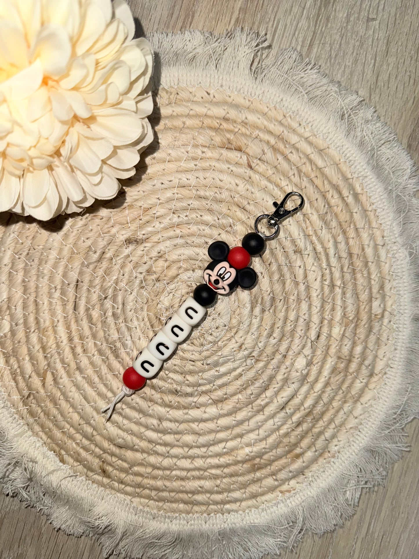 Attache tétine & Porte clé « Mickey »