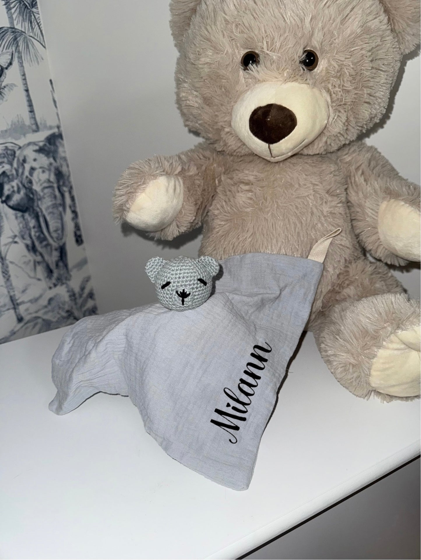 Doudou personnalisé "Tête d'ours"