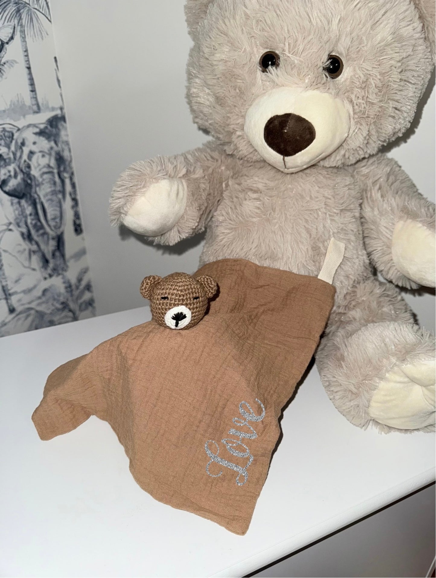 Doudou personnalisé "Tête d'ours"