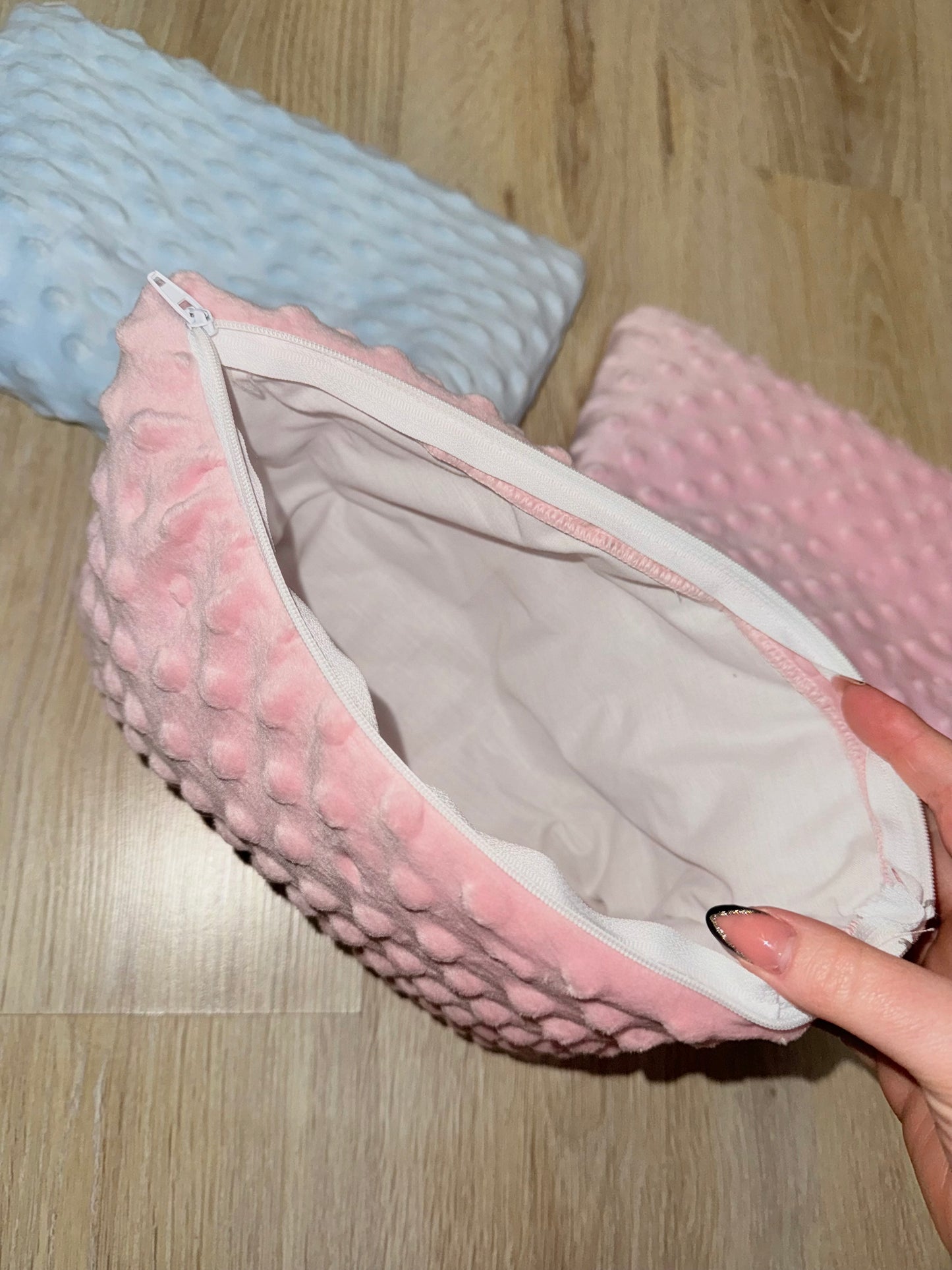 Trousse de toilette minky personnalisée