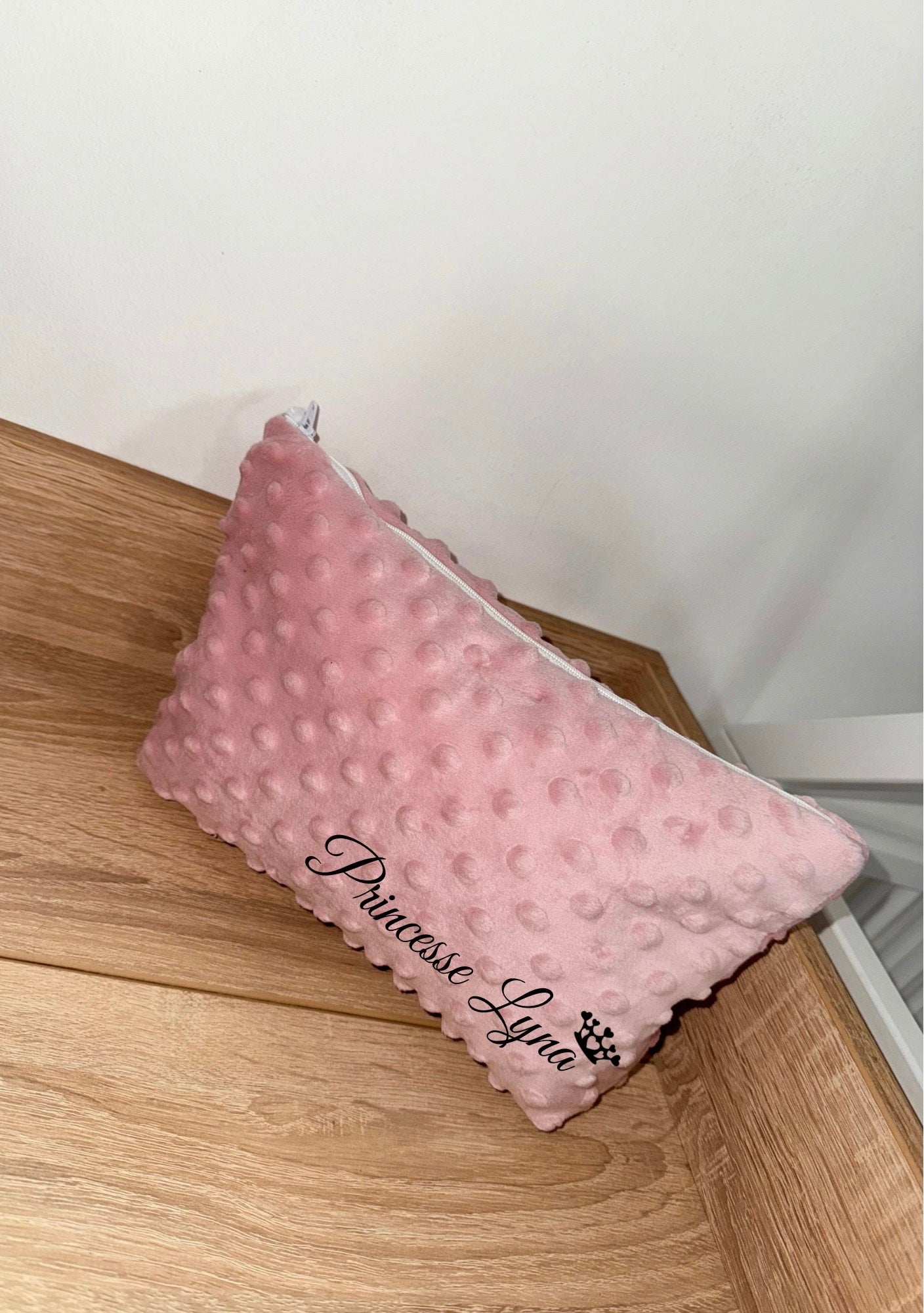 Trousse de toilette minky personnalisée