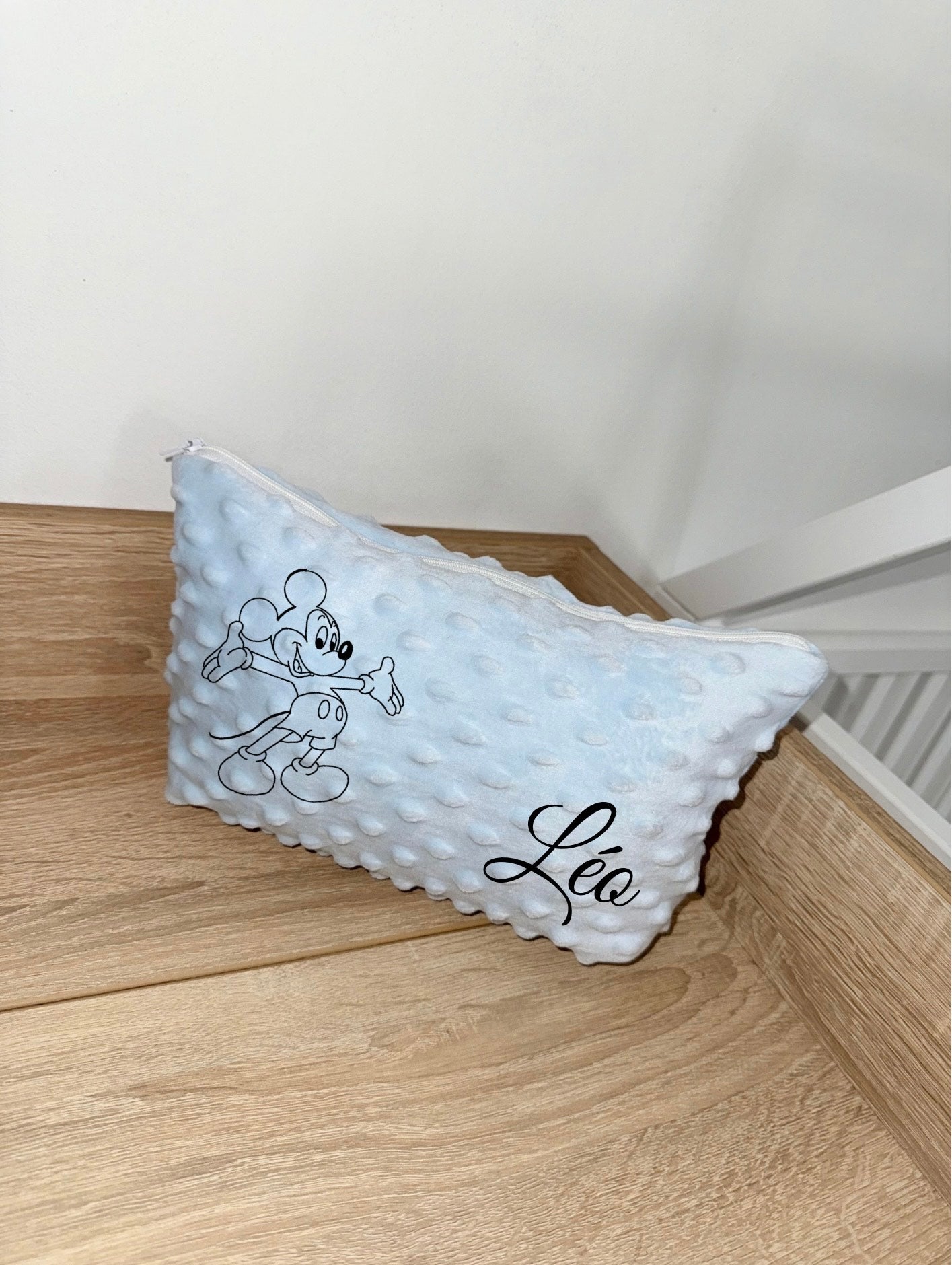 Trousse de toilette minky personnalisée