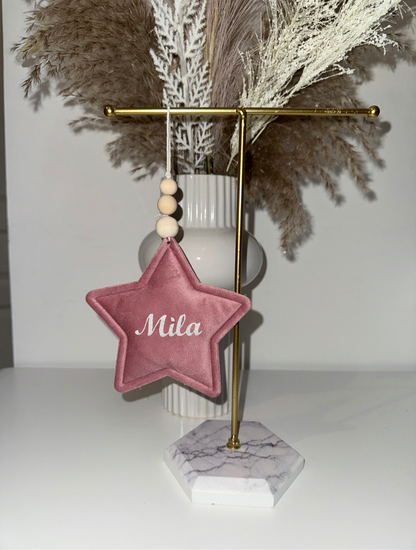 Étoile de Noël personnalisée – rose