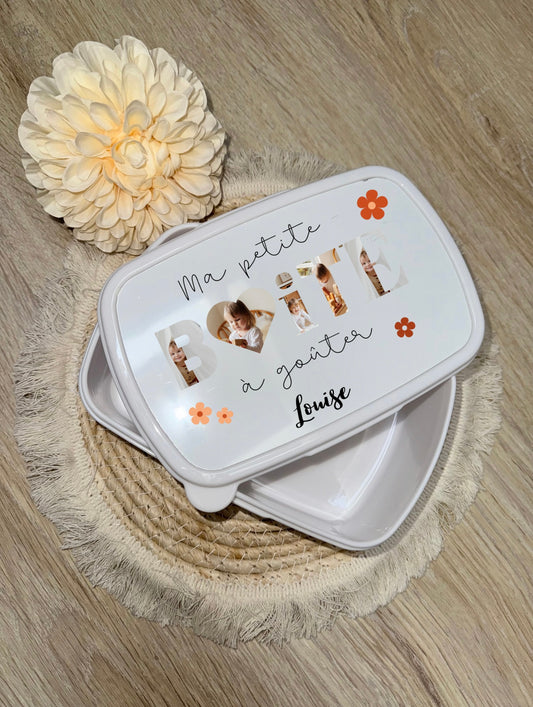 Boîte à goûter personnalisée