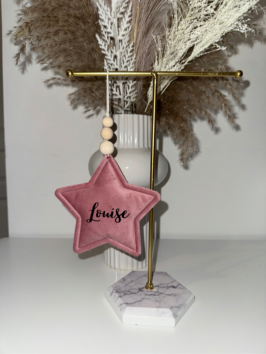 Étoile de Noël personnalisée – rose