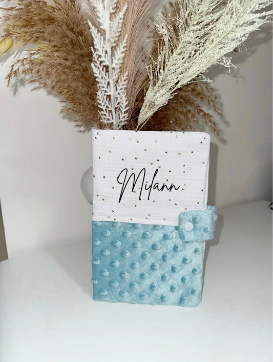 Protège carnet de santé - Bleu