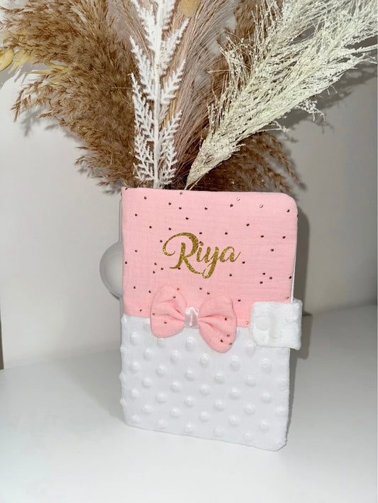 Protège carnet de santé - Rose clair