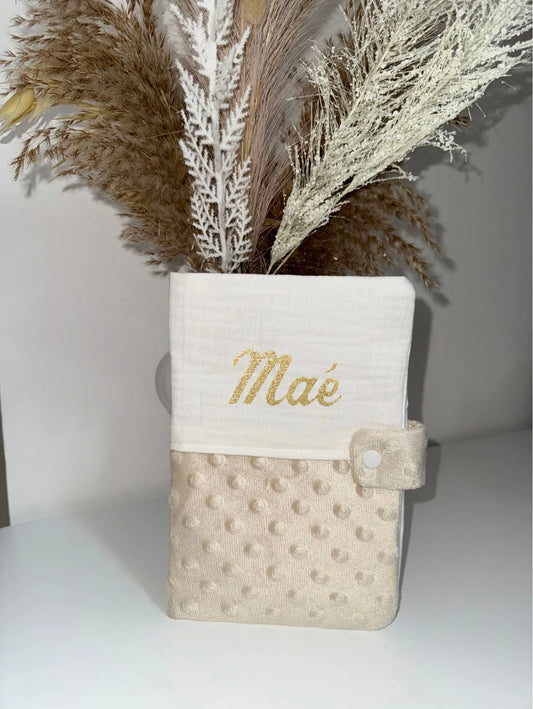 Protège carnet de santé - Beige