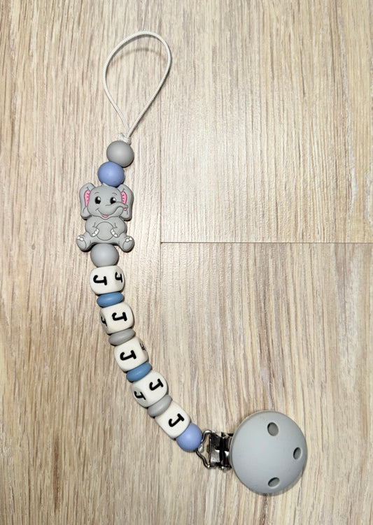 Attache tétine personnalisée « Éléphant »