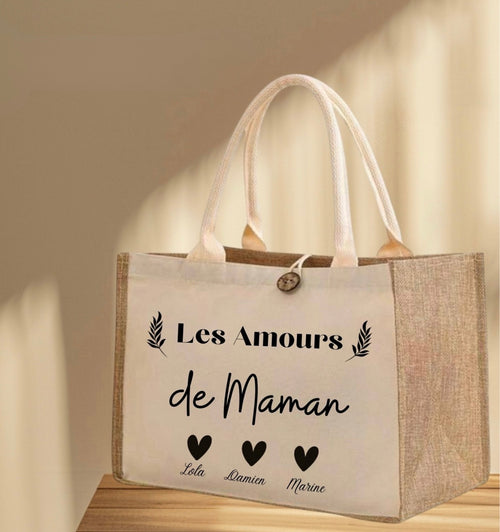 Sac personnalisé "Les amours de Maman"