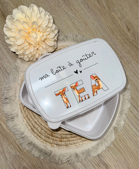Boîte à goûter personnalisée