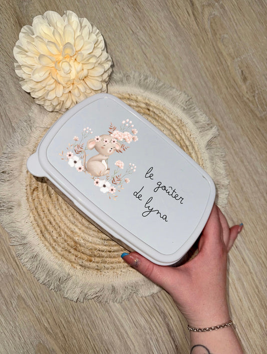 Boîte à goûter personnalisée