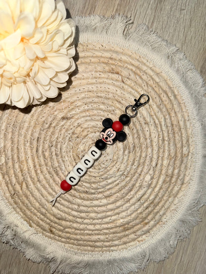 Attache tétine & Porte clé « Mickey »